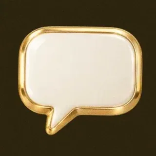 Gold speech bubble — Friday Friday