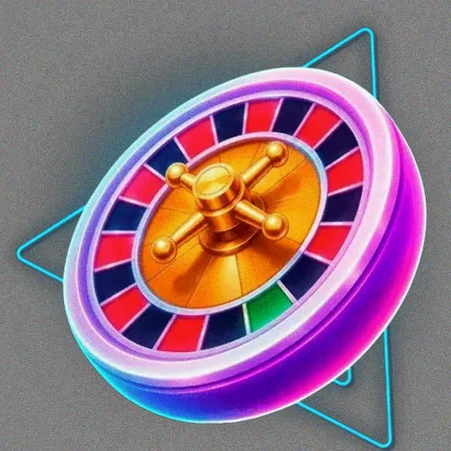 Neon roulette wheel