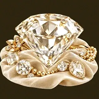 Faceted diamond gemstone — Friday Friday